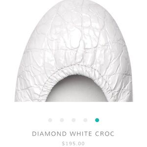 Tieks Diamond White Croc Ballet Flat Shoe size 8
